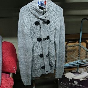 Grey Express zip up sweater